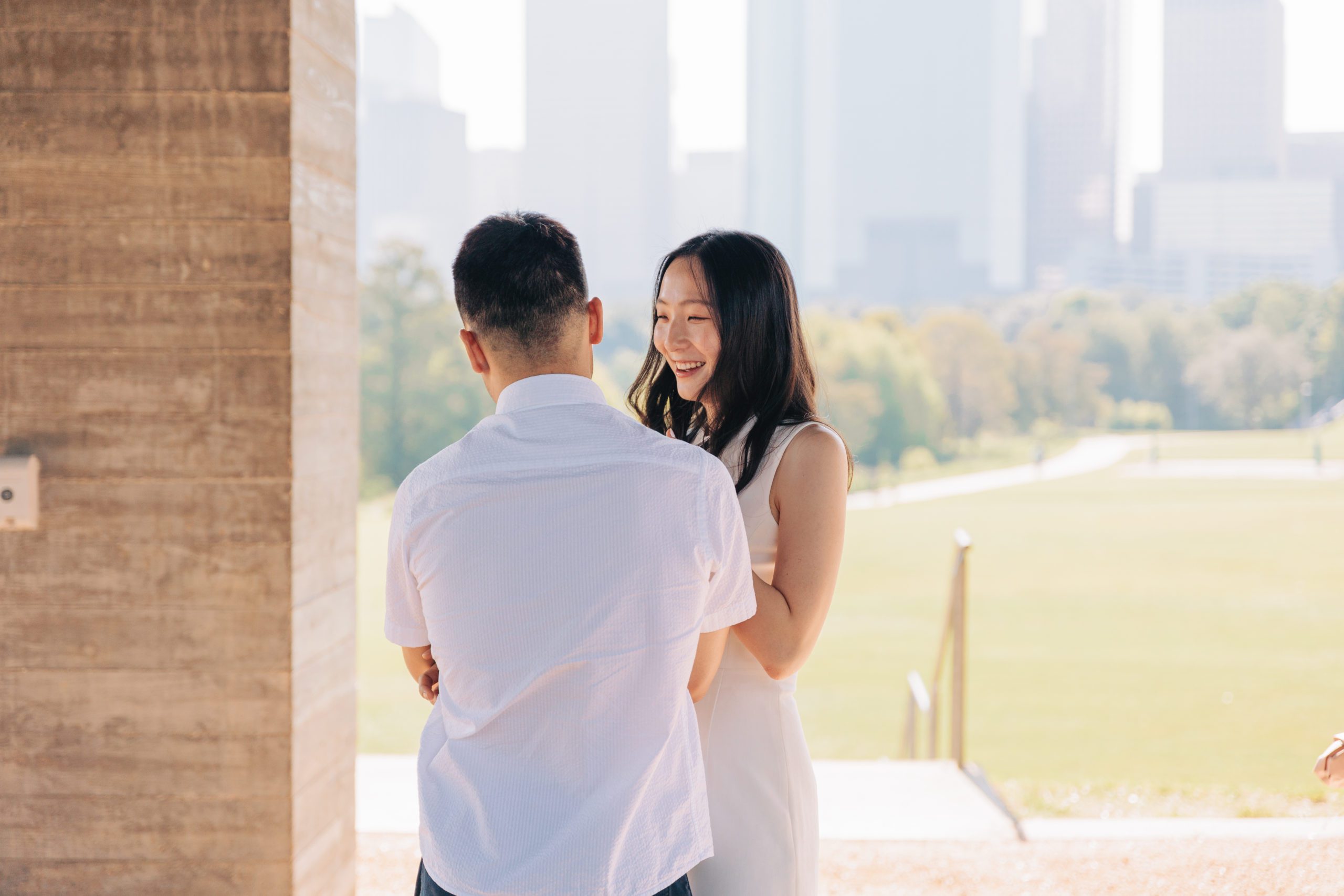 houston engagement with the skyline