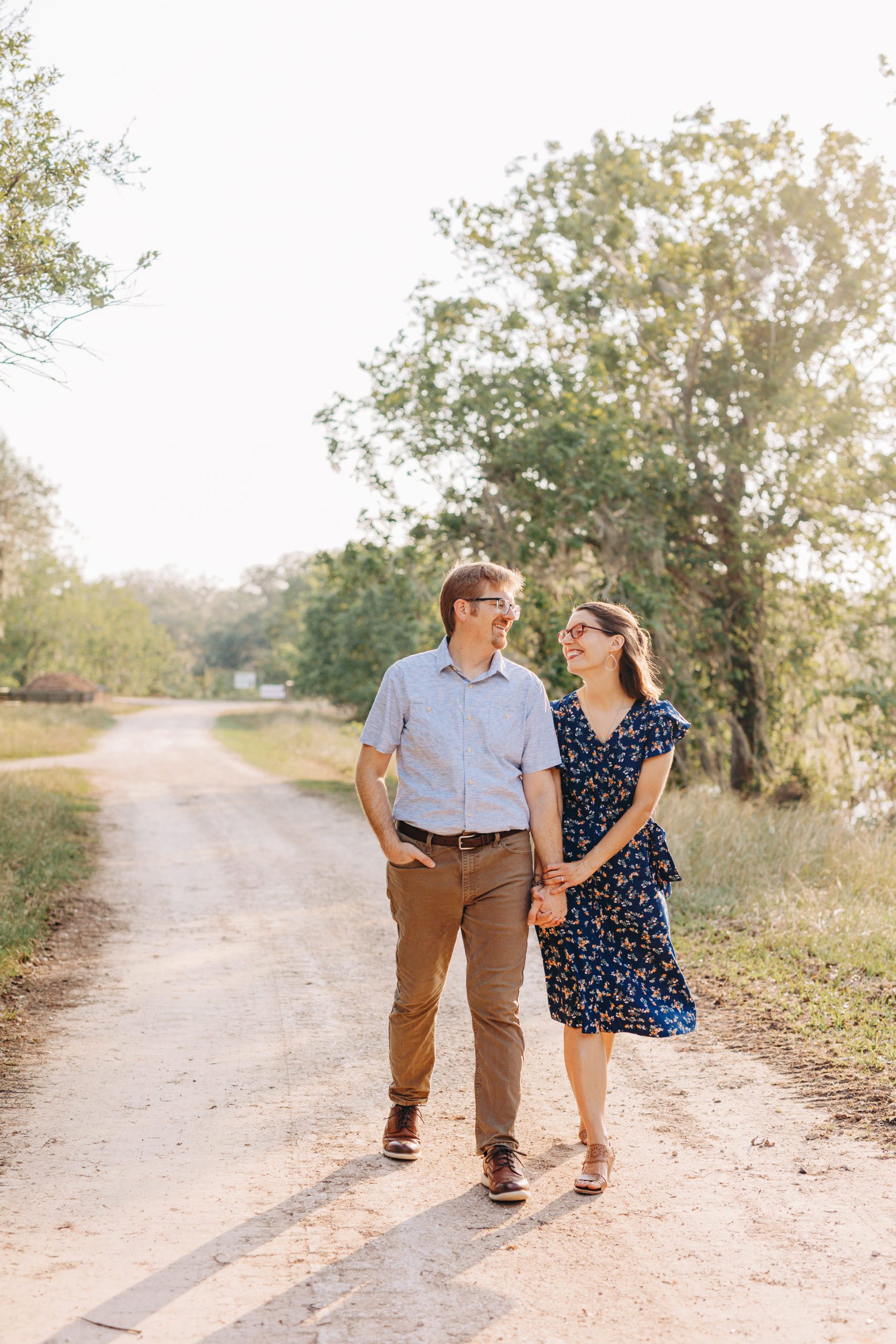 Brazos Bend Engagement Photographer picture of a couple walking